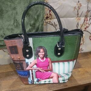 Elegant Black and Multicolor Women's Tote Bag